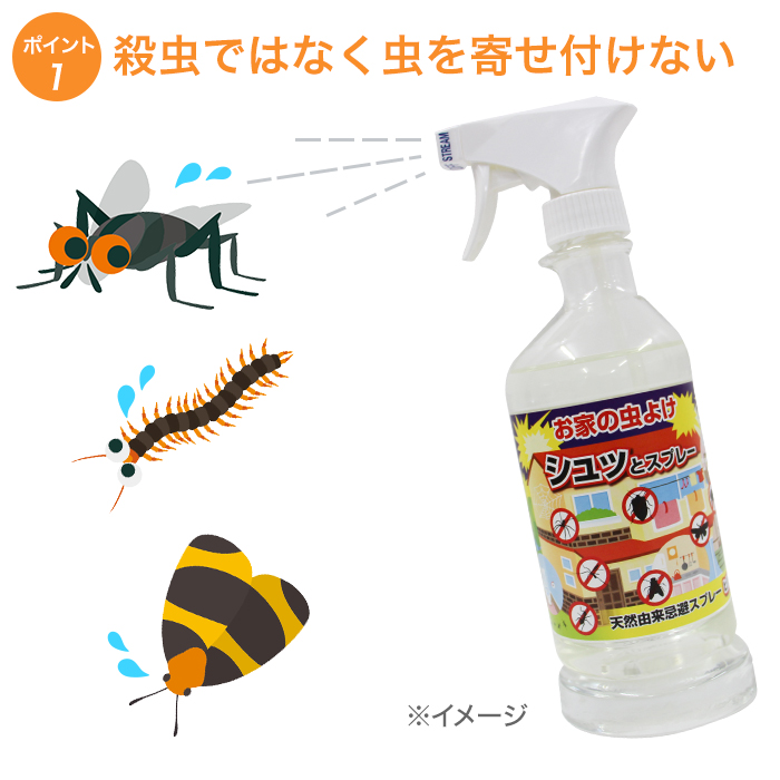 ポイント1:殺虫ではなく虫を寄せ付けない