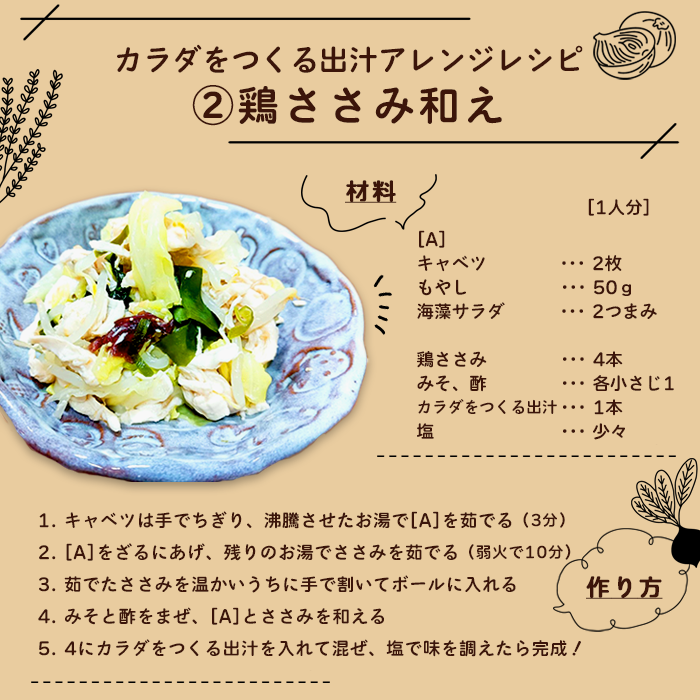 レシピ 鶏ささみ和え
