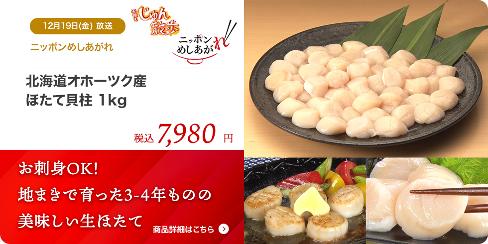 北海道オホーツク産 ほたて貝柱 1kg