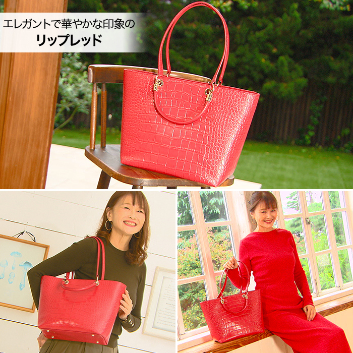 キャットイン ザ クローゼット 牛革ダブルハンドルトートバッグ テレビショッピングのropping