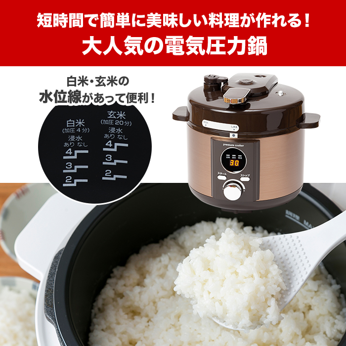 電気圧力鍋2Lタイプ 電気圧力鍋 2Lタイプ | 999-110196 | 【公式】テレビ