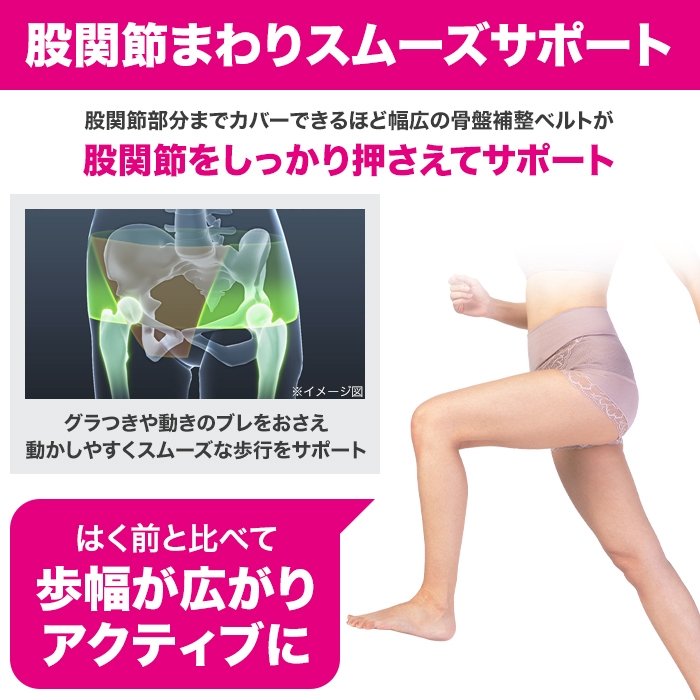 柔ら美人 骨盤ベルト付き 股関節ショーツ 同色同サイズ2枚セット | 999