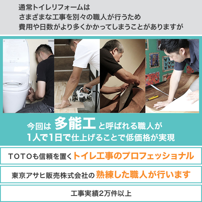 TOTOトイレリフォーム 便器交換 ウォシュレット (ノズルきれい・W保温