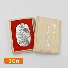 純プラチナ フクロウ小判 30g