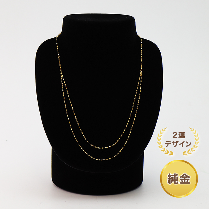 純金ペタル2連ネックレス | 999-112227 | 【公式】テレビショッピング