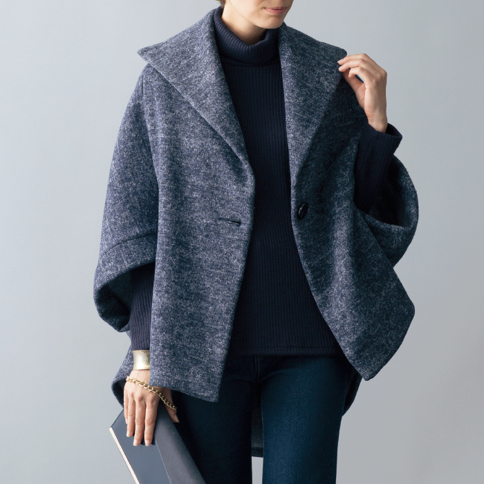 裏起毛ポンチョ風ゆったりジャケット | 999-305452 | 【公式】テレビ