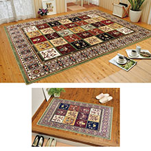ベルギー製 多色織高級シルクタッチカーペット マットM 60x90cm