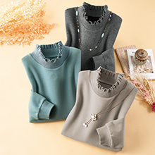 首元かわいい綺麗なトレーナー3色組(同サイズ) M-LL 首元かわいい綺麗なトレーナー3色組(同サイズ) M-LL