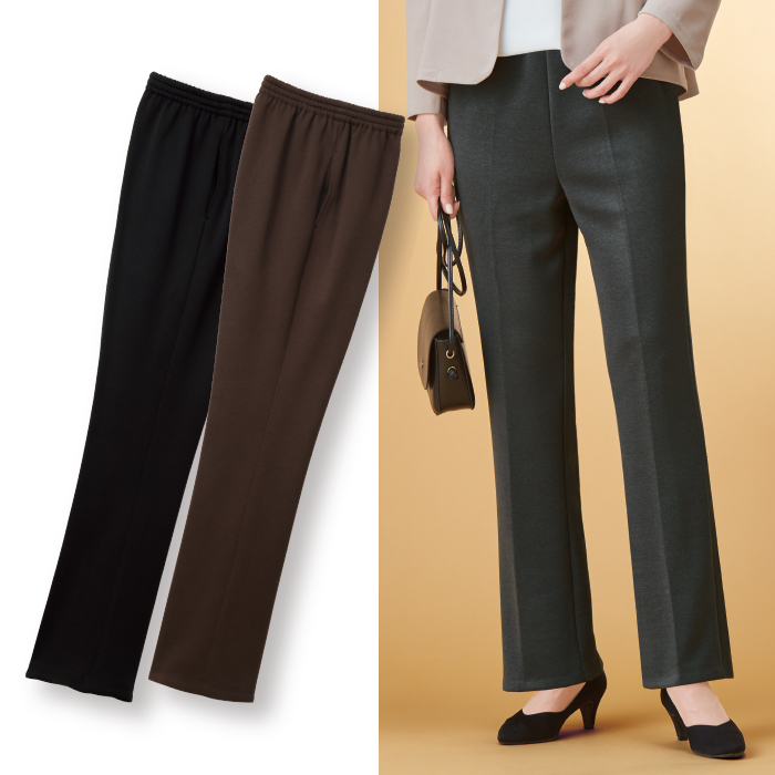 福井県産生地の日本製なめらかタッチパンツ3色組(同サイズ) |