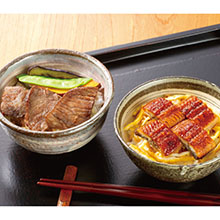 <米沢牛黄木>米沢牛ステーキご飯と鰻ご飯セット <米沢牛黄木>米沢牛ステーキご飯と鰻ご飯セット