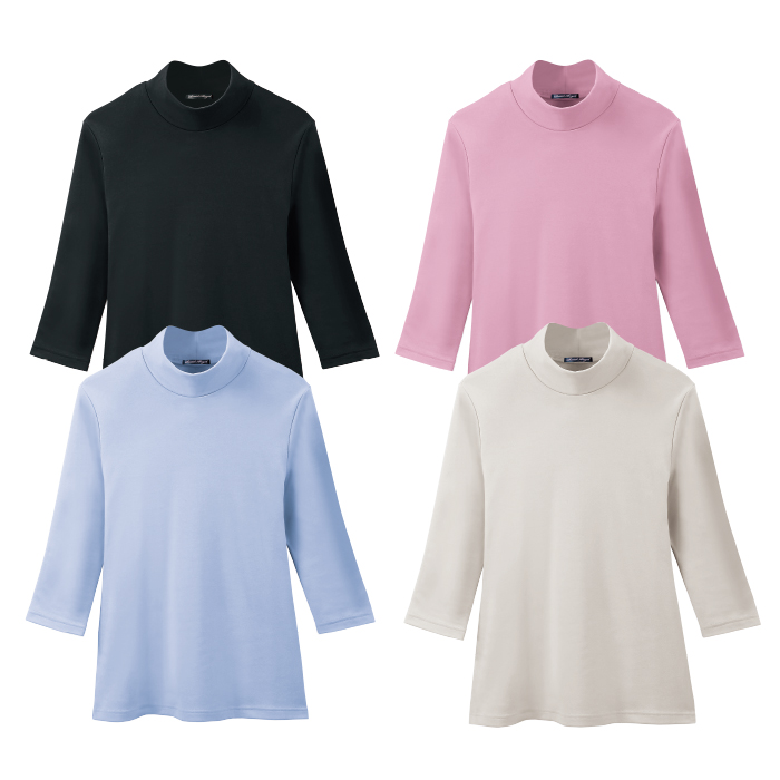 Tシャツ(長袖+七分) NINE -  NINE Dry Smooth Pullover まるで木陰(R)のTシャツ(7分袖ハイネックシャツ)同サイズ2色組