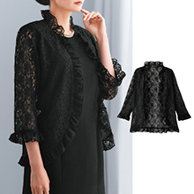 <eclaT style(R)BLACK>フォーマル総レースボレロ <eclaT style(R)BLACK>フォーマル総レースボレロ