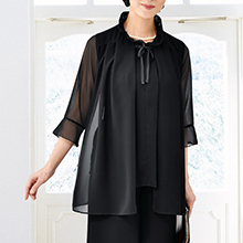 <eclaT style(R)BLACK>フォーマルシフォンチュニック <eclaT style(R)BLACK>フォーマルシフォンチュニック