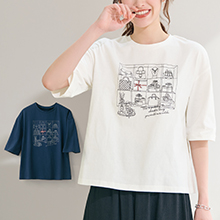 日本製胸元刺しゅうTシャツ 日本製胸元刺しゅうTシャツ