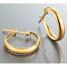 18金 フープピアス