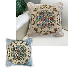 イタリア製ジャカード織 背当てクッションカバー同色2枚組 イタリア製ジャカード織 背当てクッションカバー同色2枚組