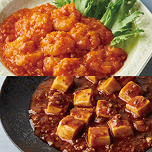 麻婆豆腐とエビチリのセット 麻婆豆腐とエビチリのセット
