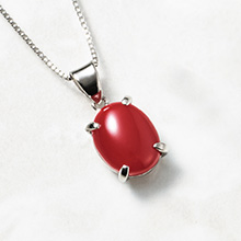 血赤珊瑚シンプルデザインペンダント プラチナ 血赤珊瑚シンプルデザインペンダント プラチナ