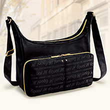 ＜ボン・ノワール＞アコーディオンポケットの多機能ポシェット