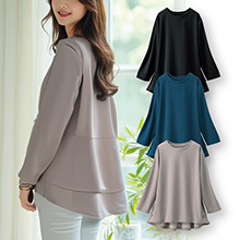 背中美人なフレアーブラウス3色組(同サイズ) 背中美人なフレアーブラウス3色組(同サイズ)