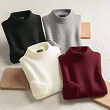 カシミヤタッチハイネックセーター カシミヤタッチハイネックセーター