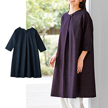 三河木綿チュニックワンピース