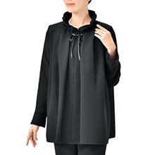 ＜eclaT style(R)BLACK＞フォーマルドレープチュニック