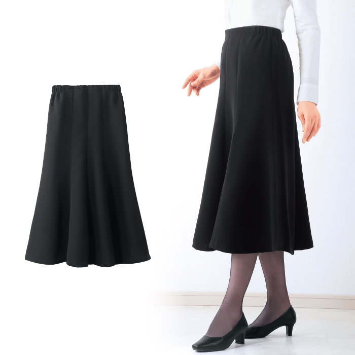 eclaT style(R)BLACK＞エレガント8枚はぎのフレアスカート | 999