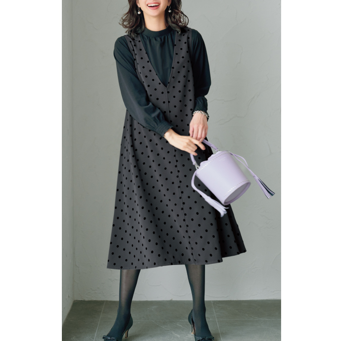 ドット柄ジャンパースカート | 999-308703 | 【公式】テレビ