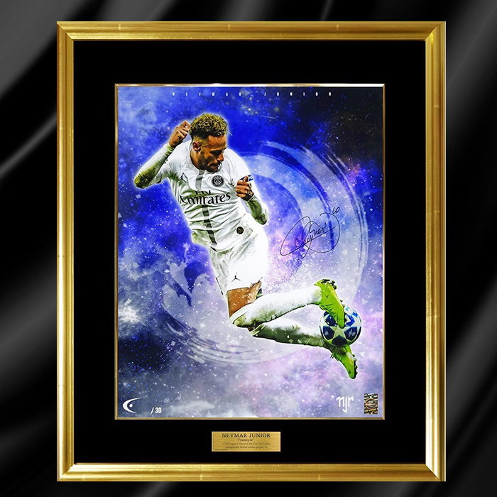 ネイマール直筆サイン neymar グラフィグアート シリアル1桁 ネイマール直筆サイン入り[世界限定30枚]グラフィックアート