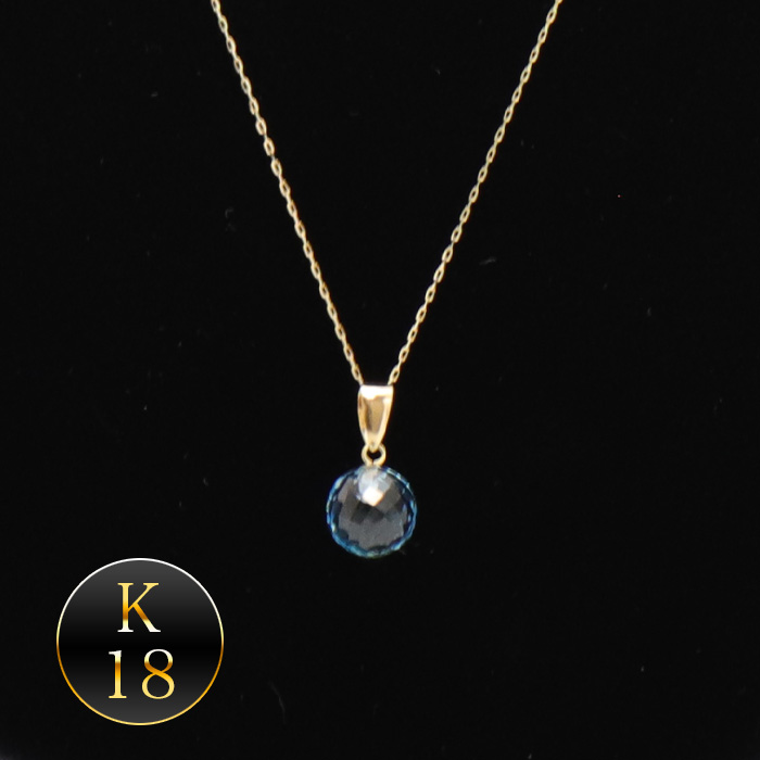 K18 ブルートパーズ ペンダントネックレス | 999-400839 | 【公式