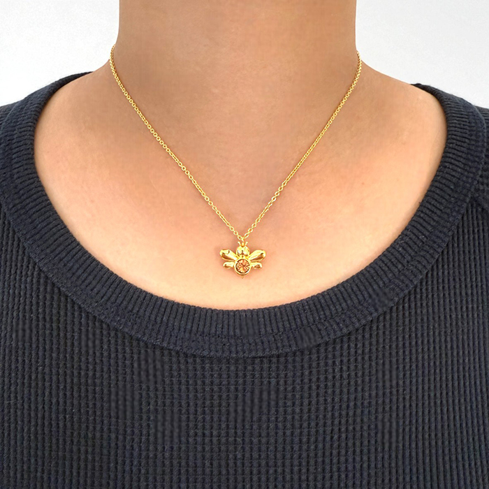 蜜蝋アンパンロング65cnネックレス金色 nanotta_anc015