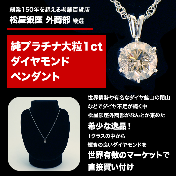 1ct ダイヤモンドペンダント　(ネックレス金属シルバー925 )宝石