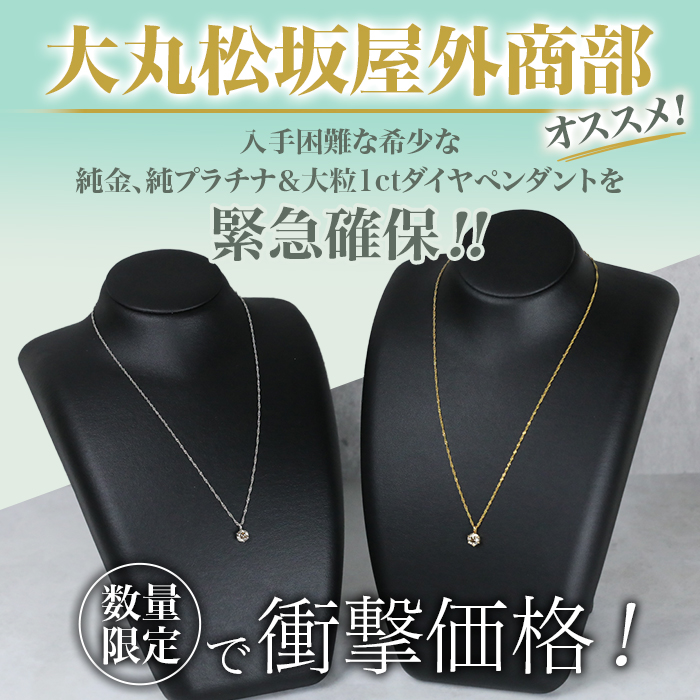 松坂屋 プラチナ850チェーン ダイヤモンド部分はプラチナ900 - アクセサリー