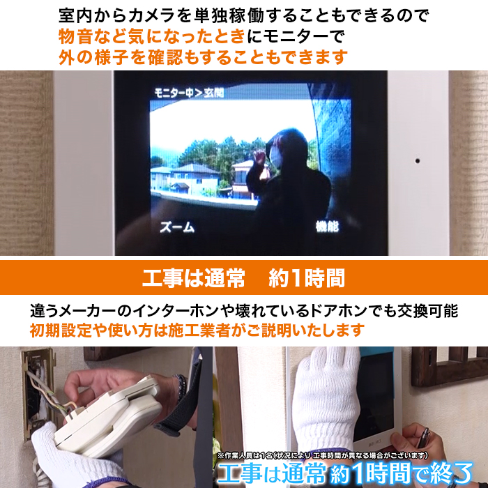 録画機能付テレビドアホン 『アイホン』子機付 特別セット(標準工事費 